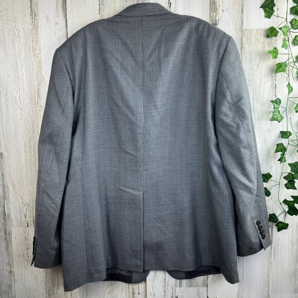 Lauren Ralph Lauren Blazer Sport Coat Mens 46R Gray Silk Wool Jacket - Picture 2 of 9